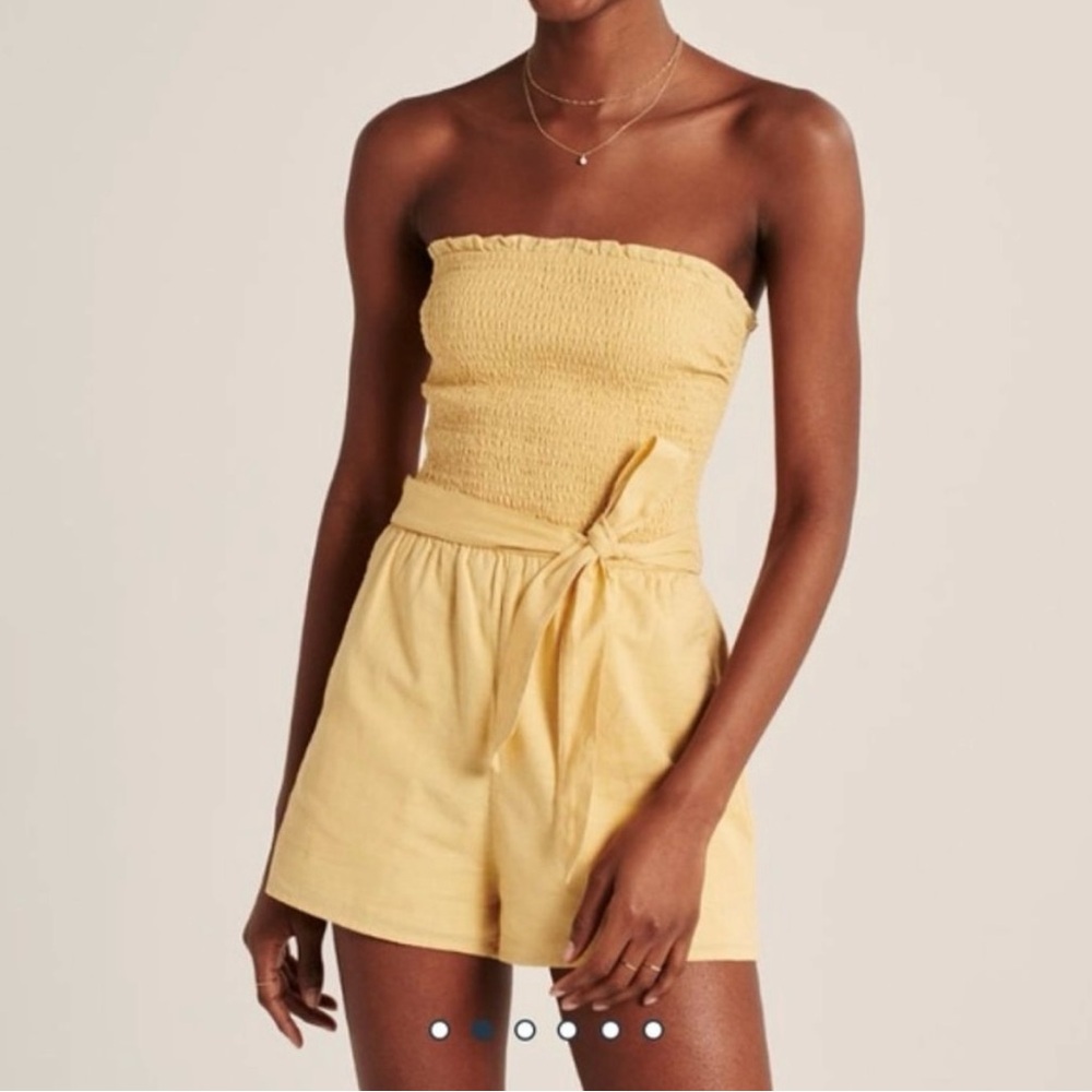 Abercrombie Yellow Romper with Optional Straps